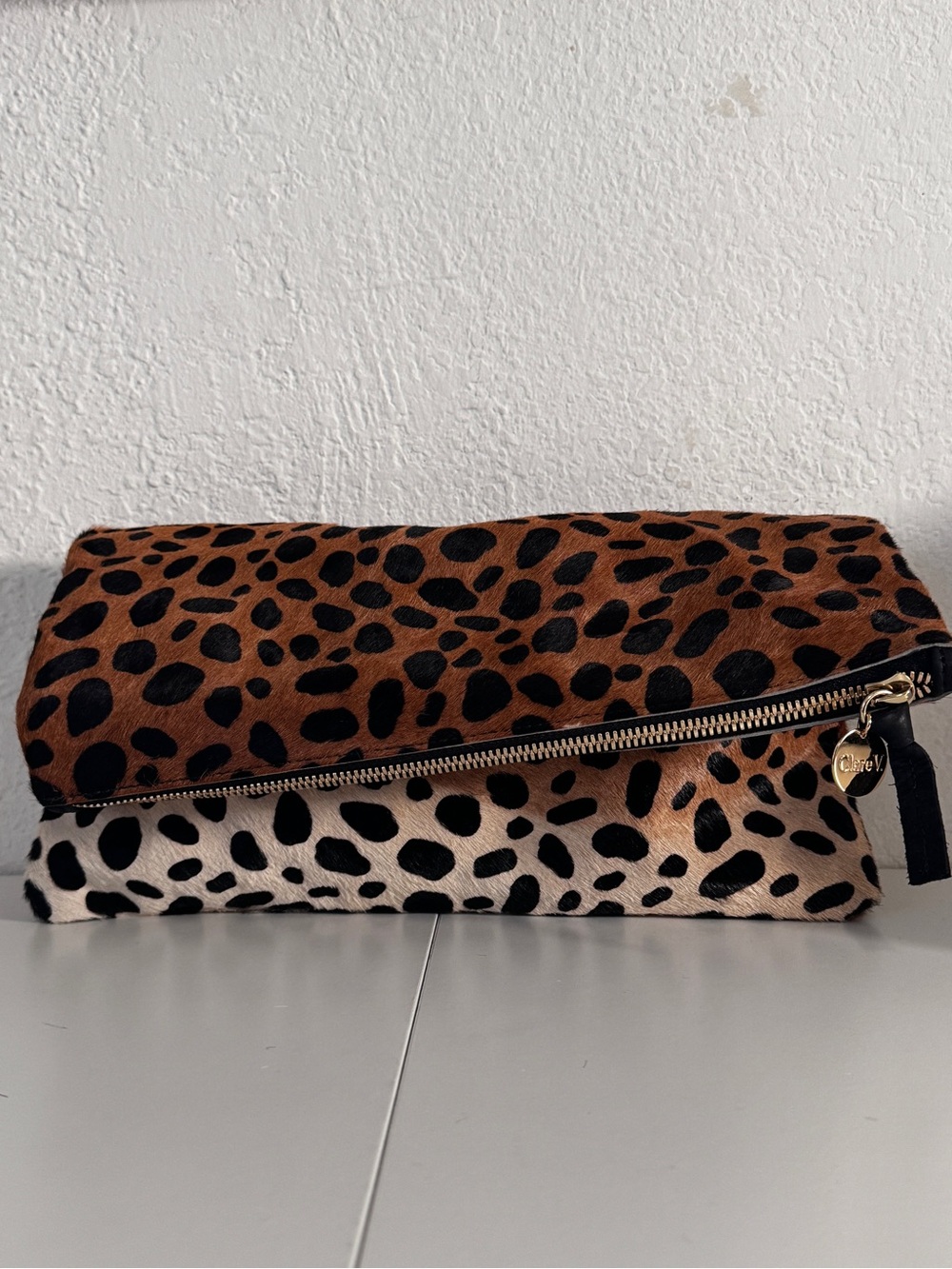 Clare V Leopard Print Clutch in Brown and Black - Picture 13 of 14